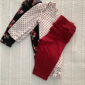 3pc girls onesie’s and pants